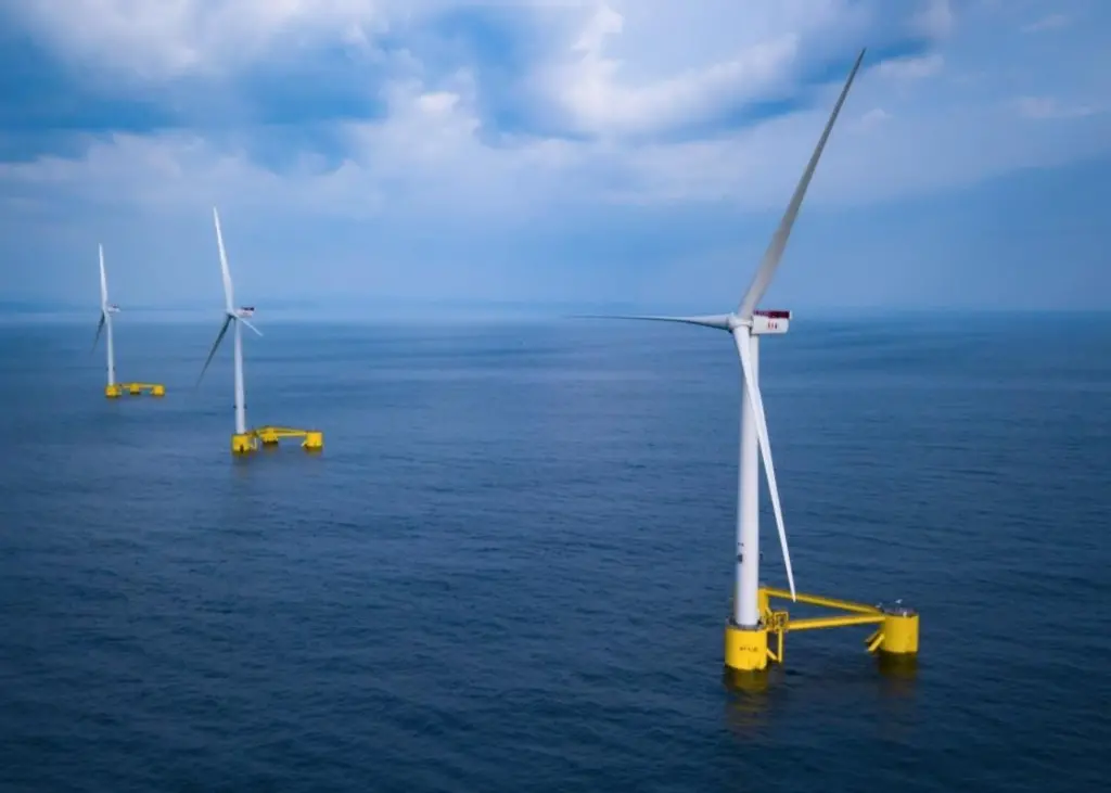 WindFloat Atlantic final hookup at Viana do Castelo (Photo courtesy of Principle Power. Artist: DOCK90)
