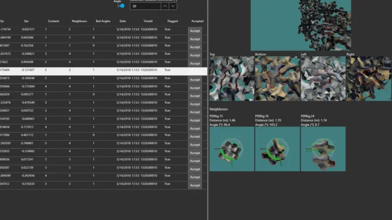 Part of the software interface