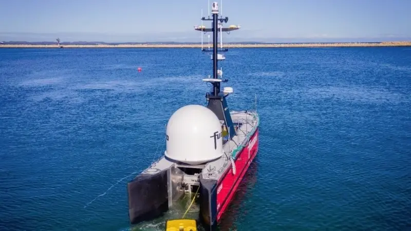 Fugro Blue Essence USV with ROV