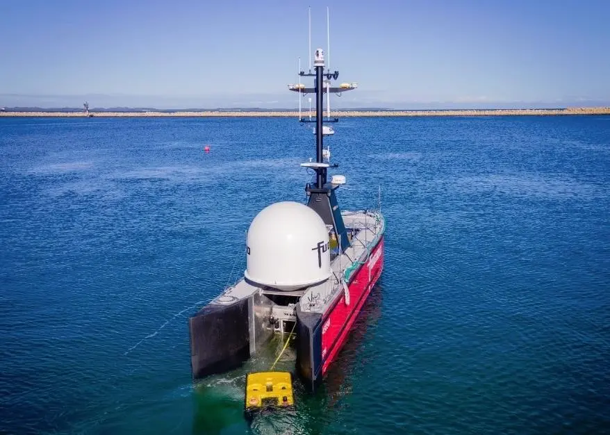 Fugro Blue Essence USV with ROV
