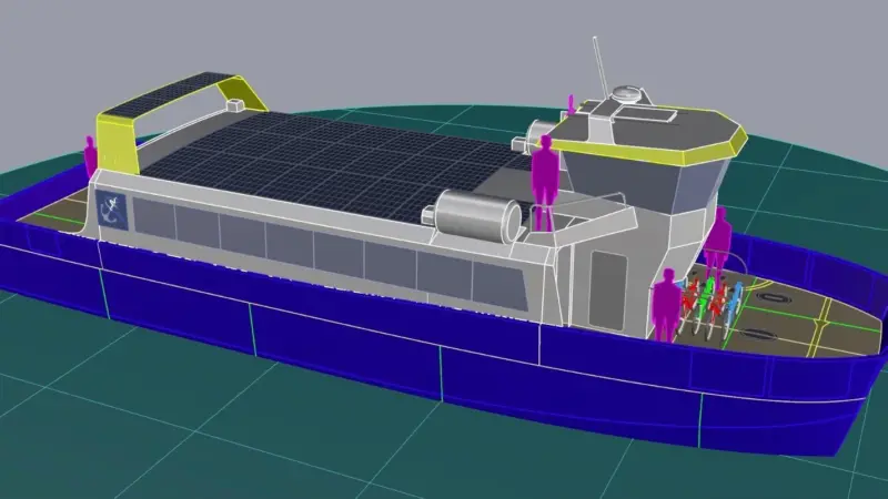 SME is working with Pelagic Design to deliver an optimised low resistance design for the new Cremyll e-Ferry