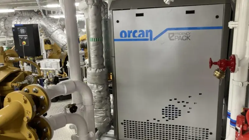 The Orcan efficiency PACK on one of the dredgers