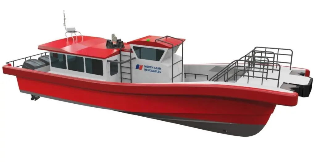 Daughter craft are used to safely transfer technicians between the in-field SOV to the wind turbines