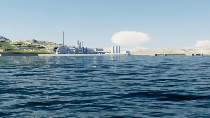 An artist impression of the Barents Blue facilities