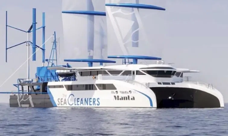 The SeaCleaners plan to set up a centre of expertise dedicated to the construction of pioneering ship 'Manta'