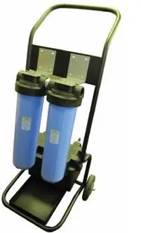 A suction lance is used to suck the polluted water up, which is then passed through the dual Wavestream filter systems