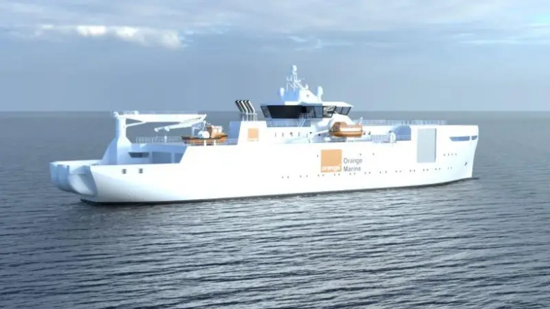 Orange Marine ship
