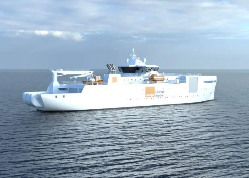 Orange Marine ship