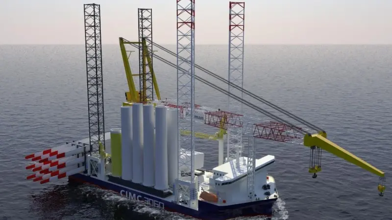 The next generation model 3060-WTIV series vessel  is designed to work in the North Sea and other European areas