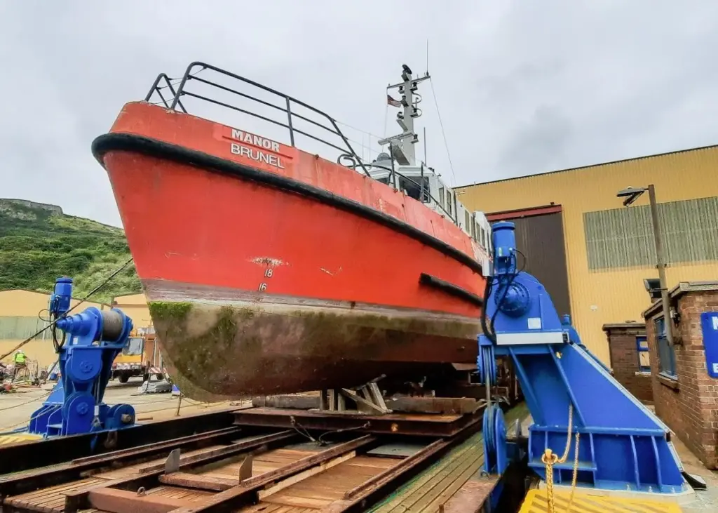 The upgraded hoist system represents significant investment for Manor Marine