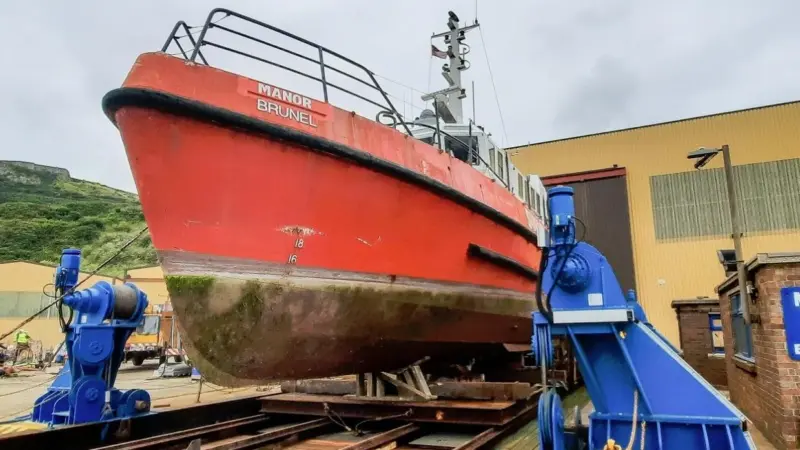 The upgraded hoist system represents significant investment for Manor Marine