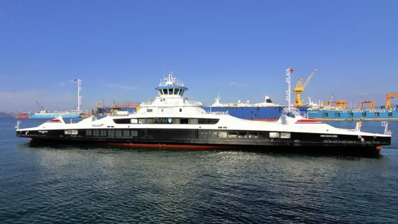 Rødvenfjord has electric propulsion with fast charging batteries using rapid shore connection