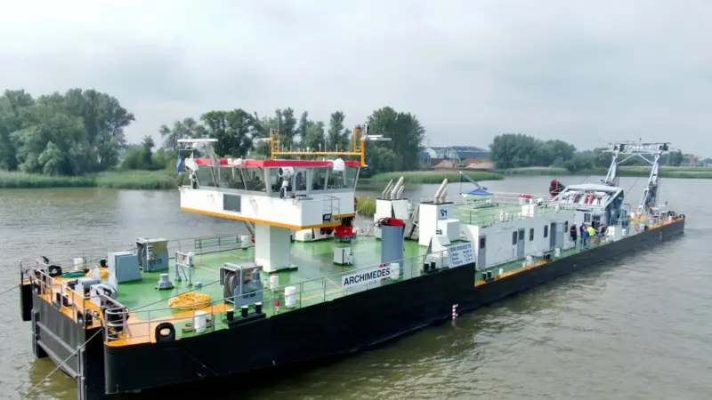Finally in service: the impressive  Archimedes has a range of diving support skills.  (Photo GDWS)