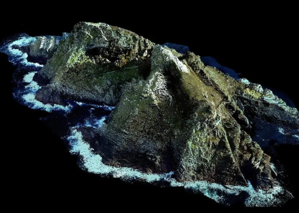 Fugro lidar point cloud Geo-data of Ireland’s UNESCO World Heritage Site Skellig Michael (Scellig Mhichil in Irish)