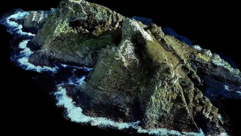 Fugro lidar point cloud Geo-data of Ireland’s UNESCO World Heritage Site Skellig Michael (Scellig Mhichil in Irish)