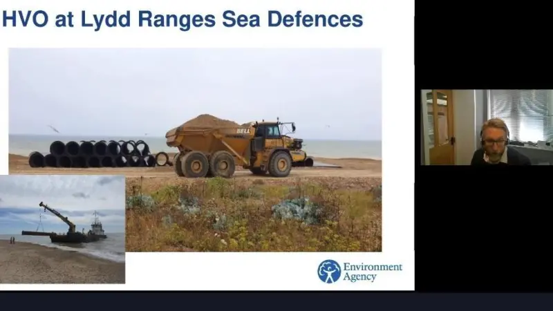 Screenshot of Andy Powell's Environment Agency presentation at Seawork Connect