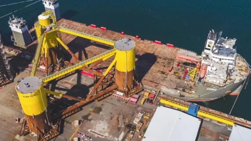 Mammoet has successfully completed the load-outs of five floating wind platforms