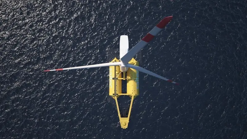 The DemoSATH prototype by Saitec Offshore Technologies is the first Spanish floating marine wind turbine connected to the grid