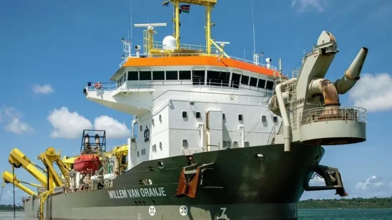 Biofuel use in the Boskalis dredger 'Willem van Oranje' will result in a CO2 reduction of approximately 90%