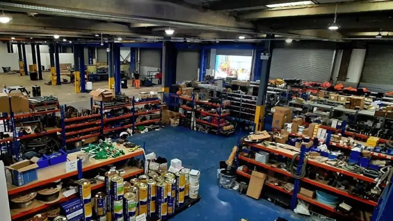 Store department of Aarsleff's new plant workshop