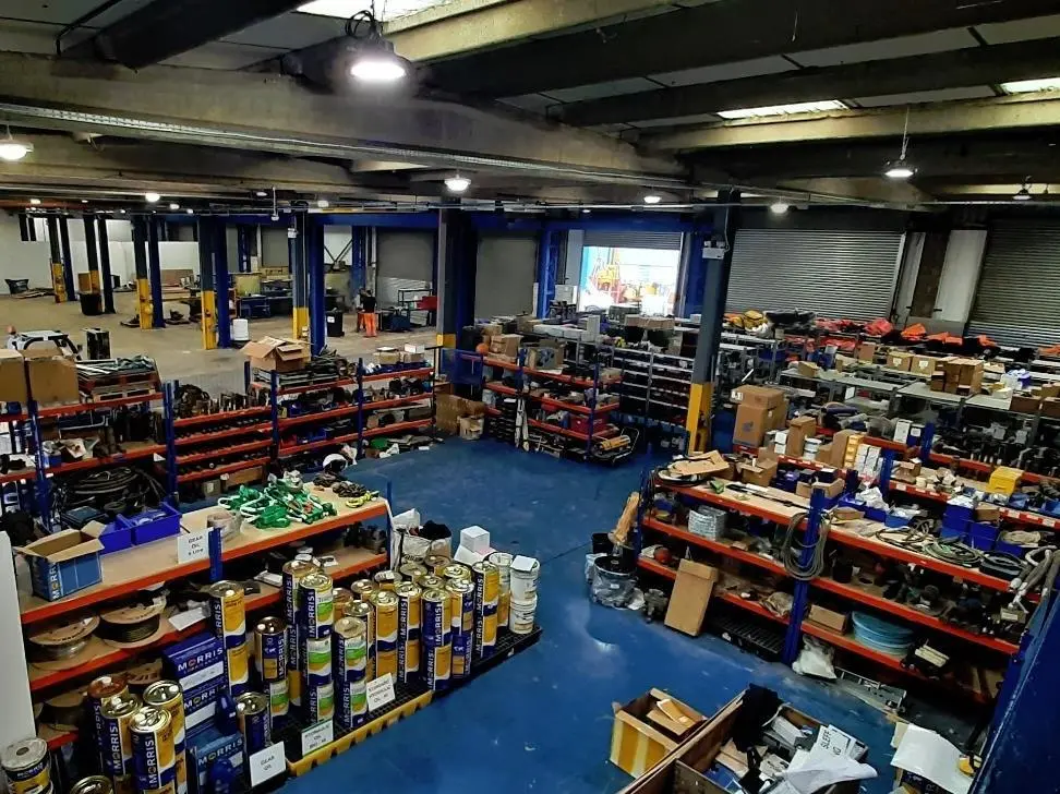 Store department of Aarsleff's new plant workshop