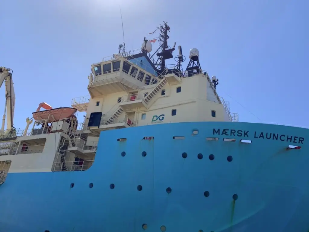 On deck operations were supported by Maersk Supply Service