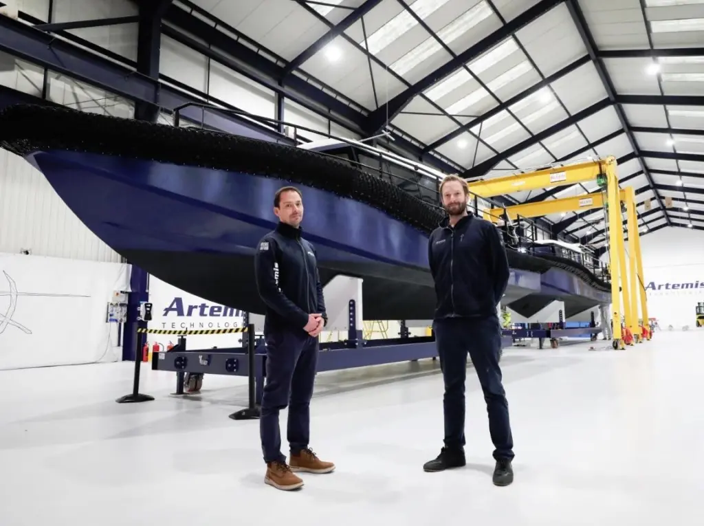 Pictured at the 42,000 sq ft facility in Titanic Quarter’s Channel Commercial Park, from left, Romain Ingouf, Technical Director and David Tyler, Commercial Director