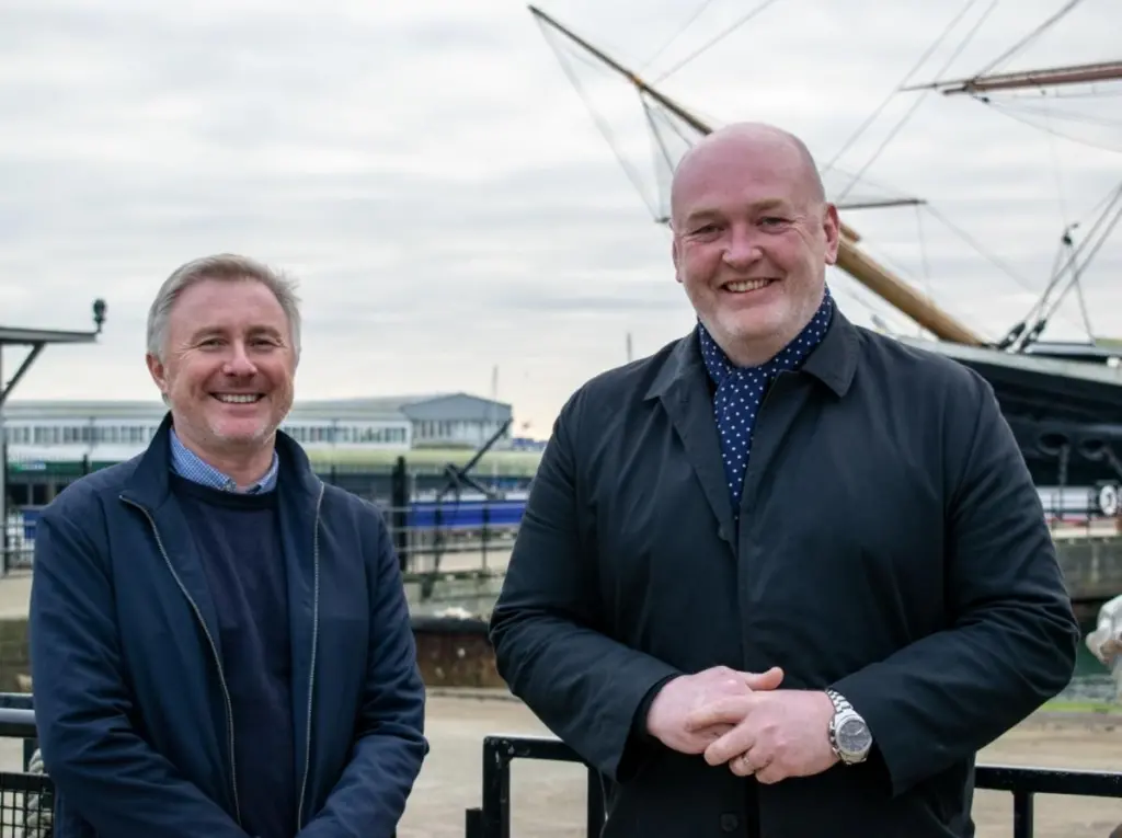 Eric Briar, Manor Renewable Energy (MRE) chief executive officer, and Toby Mead, MRE chief operating officer, look forward to growth as part of the OEG Offshore group  (Photo- Manor Renewable Energy)