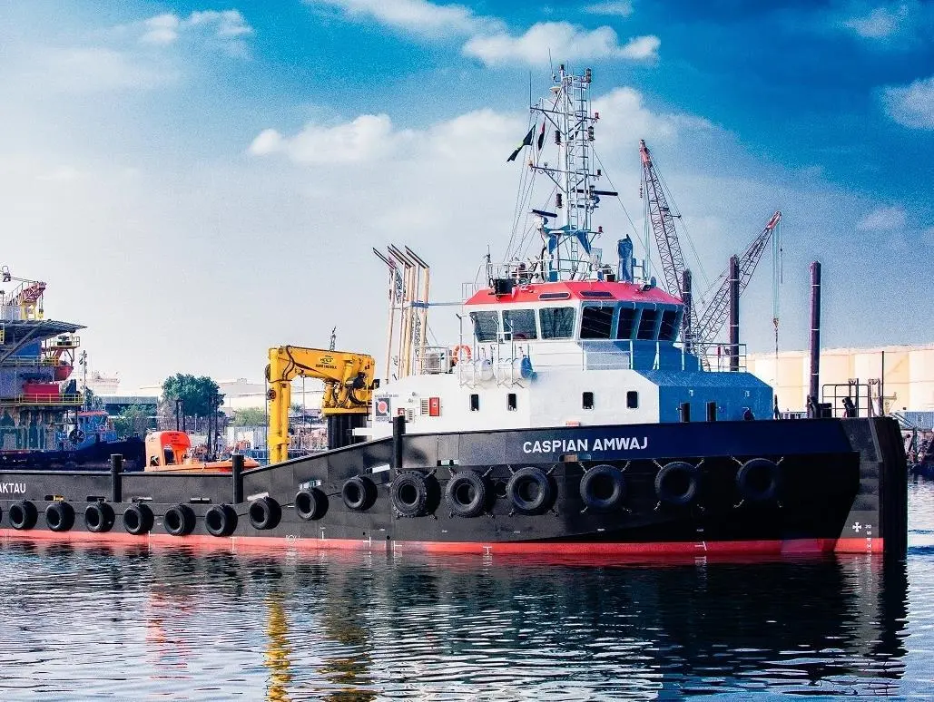 'Caspian Amwaj' is a Damen Shoalbuster 3815 SD