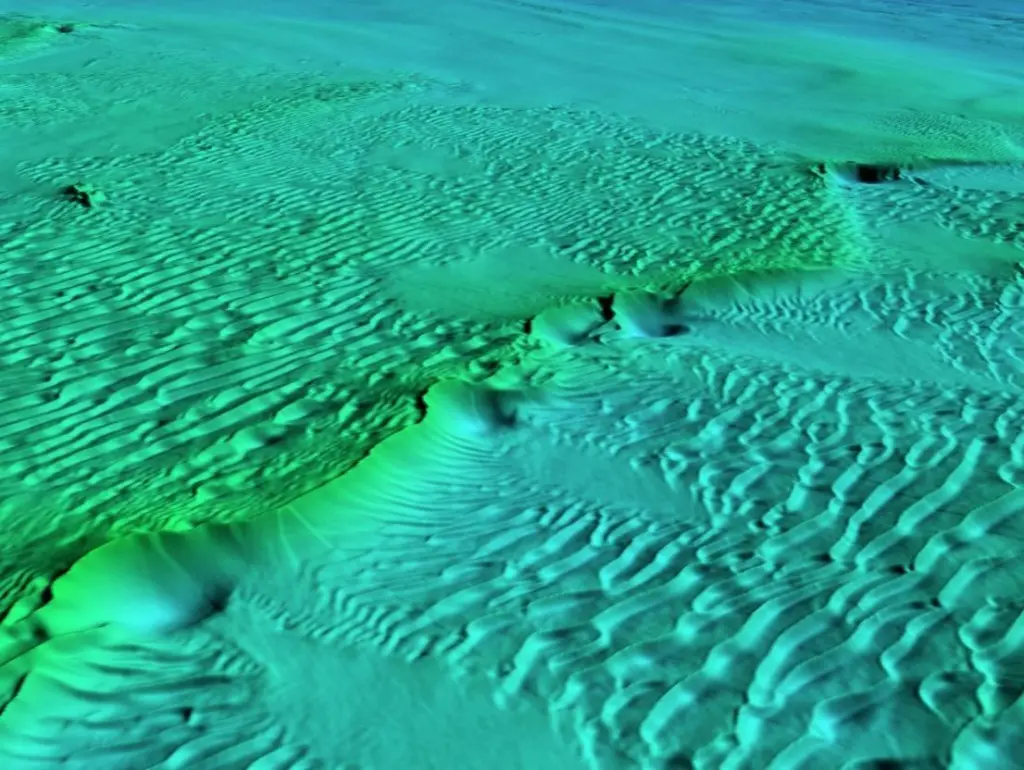 Bathymetry of the Awel y Môr site