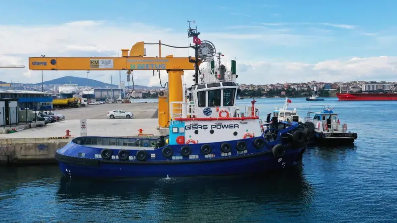 Zeetug has reported on performance of its all-electric tug 'Gisas Power' (Zeetug)