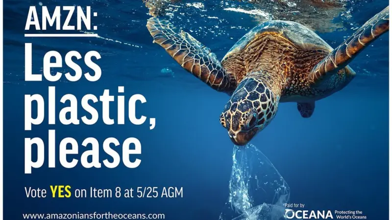 Oceana says that Amazon generated 599 million pounds of plastic packaging waste in 2020