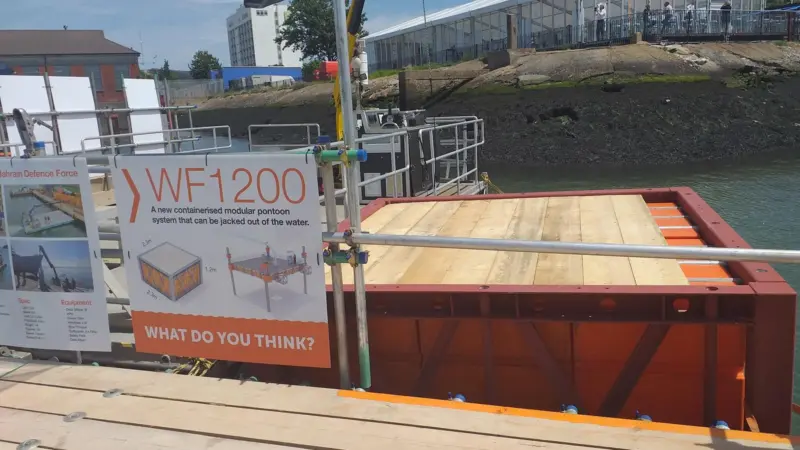 The WF1200 is a higher 3t payload system that can be jacked out of the water and set up for self mobilisation