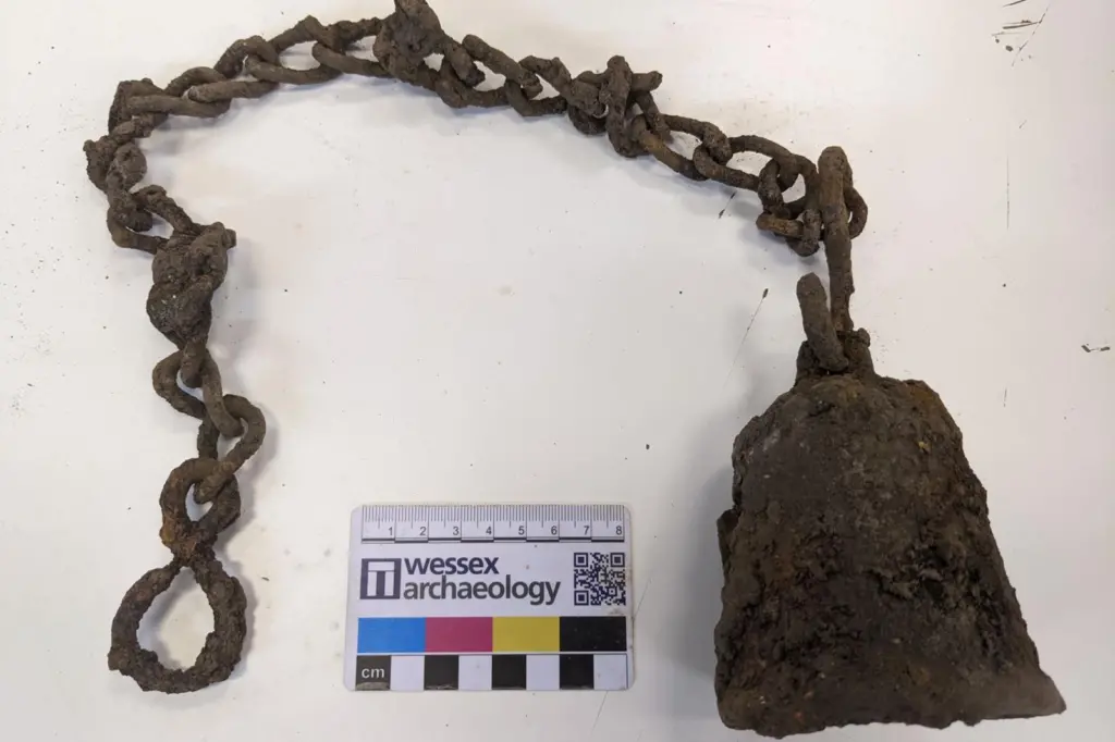 The bell was unearthed by the Southsea Coastal Scheme during civils works