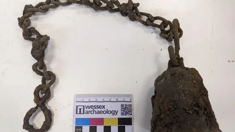 The bell was unearthed by the Southsea Coastal Scheme during civils works