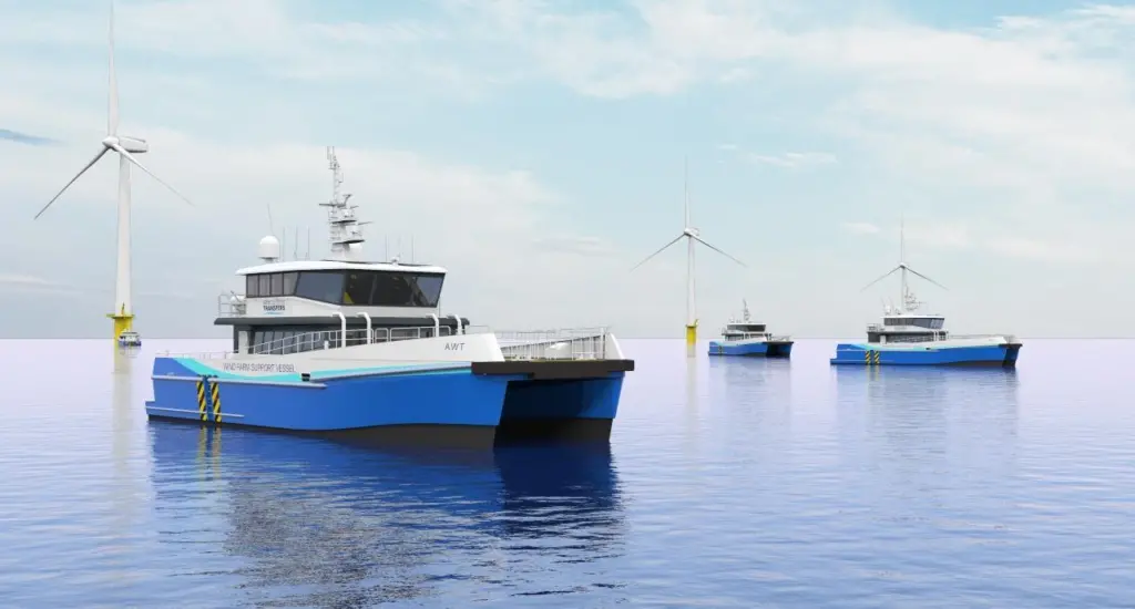 Orders for Chartwell’s flagship CTV design, the Ambitious, a 25.2m aluminium catamaran with capacity to transport 24 personnel, are now well into double-figures