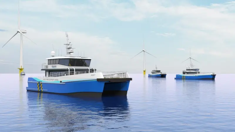 Orders for Chartwell’s flagship CTV design, the Ambitious, a 25.2m aluminium catamaran with capacity to transport 24 personnel, are now well into double-figures