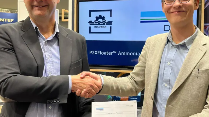 Green ammonia concept by H2 Carrier receives DNV AiP