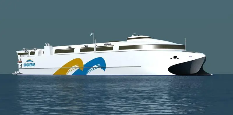 The new-high speed catamaran ferry will be the world’s largest and greenest vessel of its type © INCAT