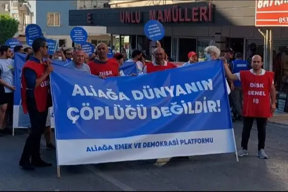 A public protest rally march took place on 4 August 2022 in Aliağa, Turkey