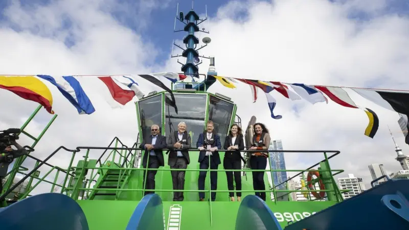 Damen's first all-electric tug 'Sparky' has finally started work (Damen)