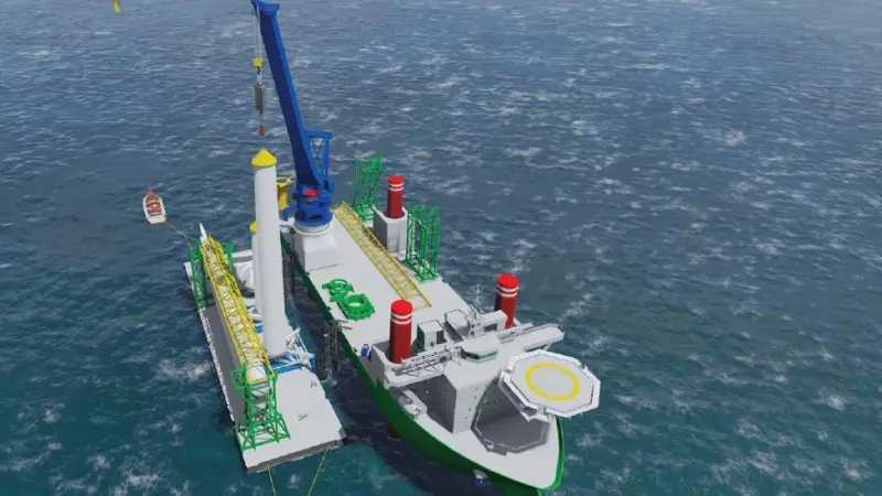 Barge Master's wind farm feeder platform