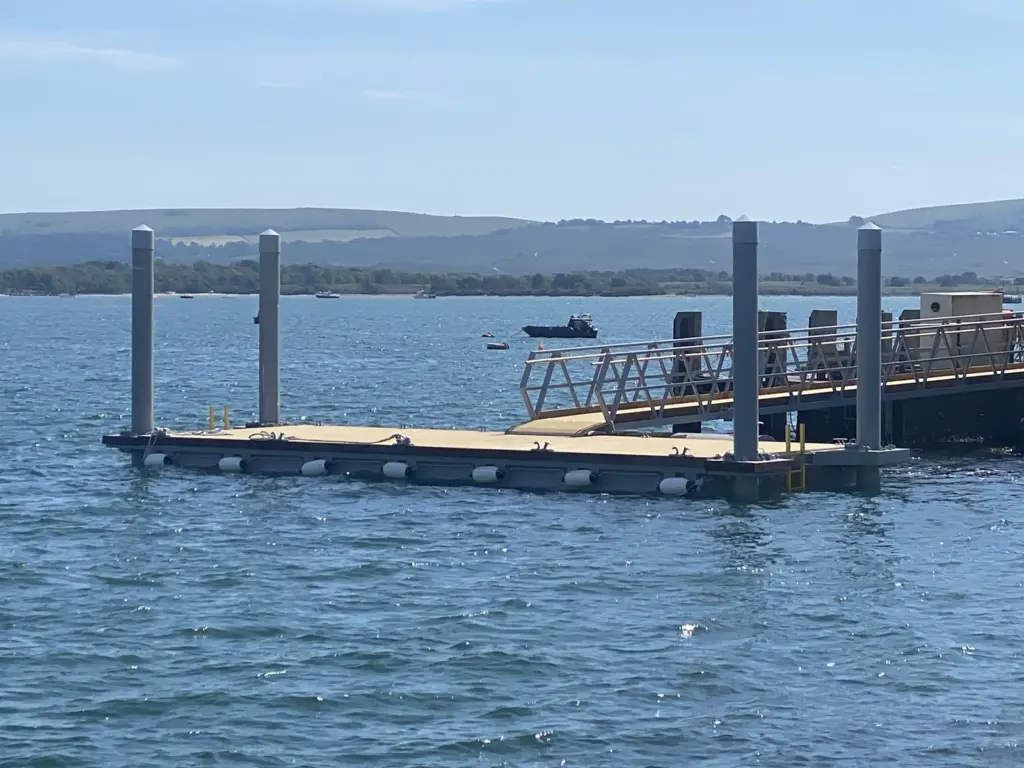 The pontoon was installed at Brownsea Island for the John Lewis Partnership where it will serve as access for visitors travelling to the Castle