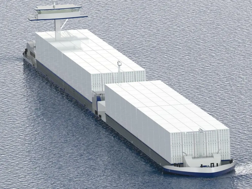 The tug-barge combination will include a range of DMC components (Damen Marine Components)