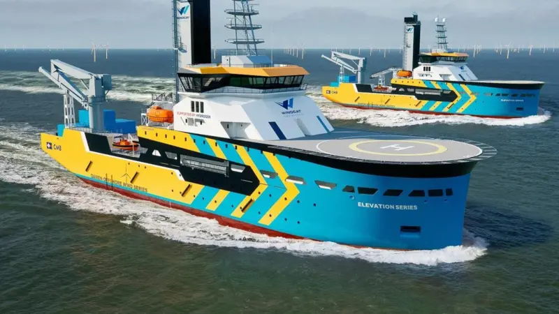 The tug-barge combination will include a range of DMC components (Damen Marine Components)