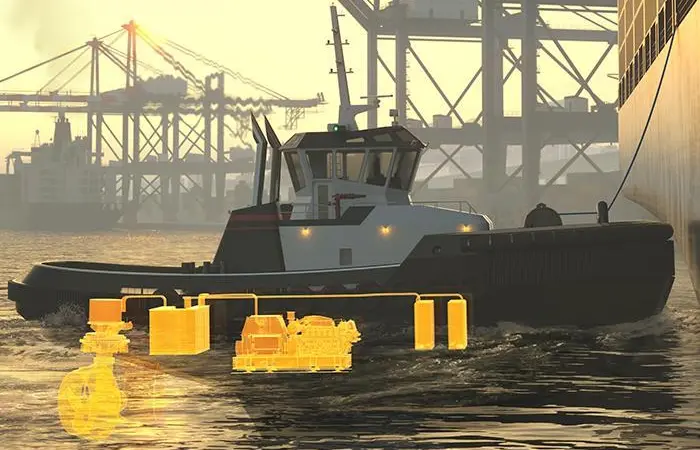 The methanol-hybrid tug will provide a path to carbon-neutral operations (Glosten)
