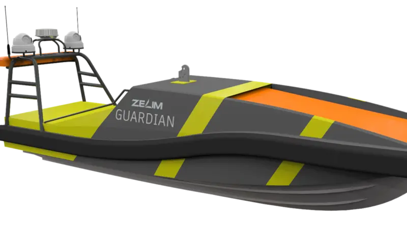A render image of Zelim’s ‘Guardian’ fast rescue craft