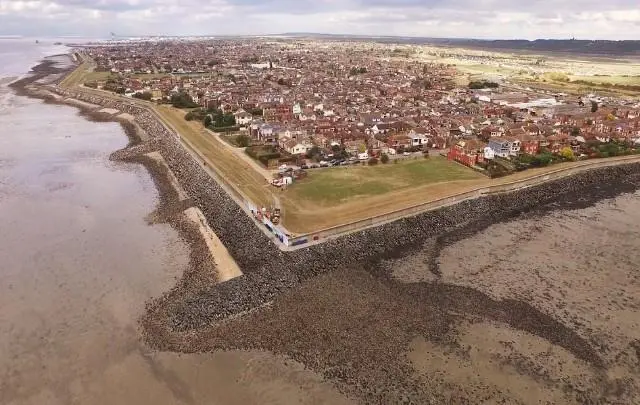 Concept sketch of erosion protection works at Canvey Island