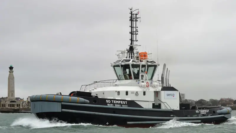 Serco's naval fleet includes the ART 80-32 Rotortug 'SD Tempest' (Serco)