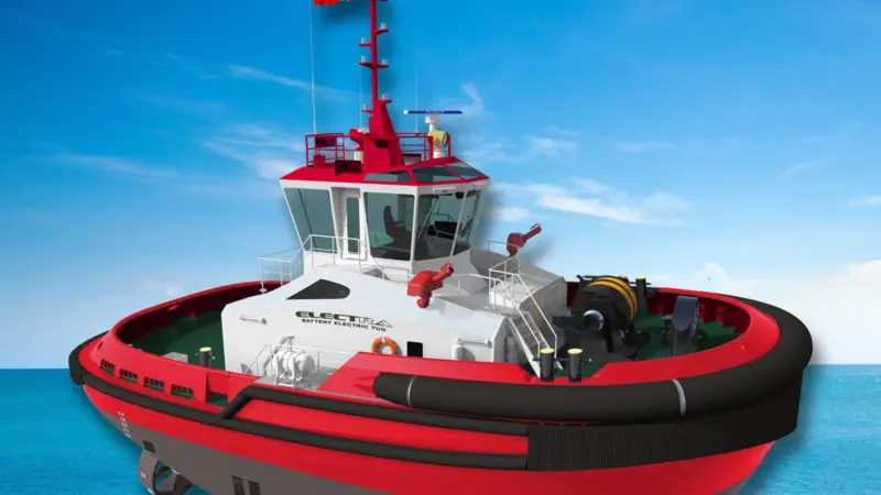 Bukser og Berging's new all-electric tug will work in Olso (RAL - Sanmar)